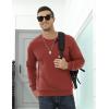 imageTACVASEN Mens Crewneck Sweatshirt Warm Sherpa Lined Sweatshirts Heavyweight Long Sleeve Underwear Winter Fleece PulloverOrange Red