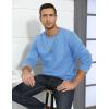 imageTACVASEN Mens Crewneck Sweatshirt Warm Sherpa Lined Sweatshirts Heavyweight Long Sleeve Underwear Winter Fleece PulloverSky Blue