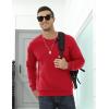 imageTACVASEN Mens Crewneck Sweatshirt Warm Sherpa Lined Sweatshirts Heavyweight Long Sleeve Underwear Winter Fleece PulloverTomato Red