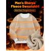 imageTACVASEN Mens Crewneck Sweatshirt Warm Sherpa Lined Sweatshirts Heavyweight Long Sleeve Underwear Winter Fleece PulloverWhite