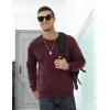 imageTACVASEN Mens Crewneck Sweatshirt Warm Sherpa Lined Sweatshirts Heavyweight Long Sleeve Underwear Winter Fleece PulloverWine Red
