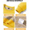 imageTACVASEN Mens Crewneck Sweatshirt Warm Sherpa Lined Sweatshirts Heavyweight Long Sleeve Underwear Winter Fleece PulloverYellow
