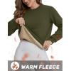 imageTACVASEN Womens Sherpa Lined Sweatshirts Casual Crewneck Cute Fleece Pullover Long Sleeve Thermal ShirtsArmy Green