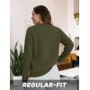 imageTACVASEN Womens Sherpa Lined Sweatshirts Casual Crewneck Cute Fleece Pullover Long Sleeve Thermal ShirtsArmy Green
