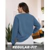 imageTACVASEN Womens Sherpa Lined Sweatshirts Casual Crewneck Cute Fleece Pullover Long Sleeve Thermal ShirtsBlue Grey