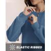 imageTACVASEN Womens Sherpa Lined Sweatshirts Casual Crewneck Cute Fleece Pullover Long Sleeve Thermal ShirtsBlue Grey