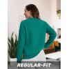 imageTACVASEN Womens Sherpa Lined Sweatshirts Casual Crewneck Cute Fleece Pullover Long Sleeve Thermal ShirtsEmerald Green