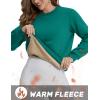 imageTACVASEN Womens Sherpa Lined Sweatshirts Casual Crewneck Cute Fleece Pullover Long Sleeve Thermal ShirtsEmerald Green