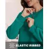 imageTACVASEN Womens Sherpa Lined Sweatshirts Casual Crewneck Cute Fleece Pullover Long Sleeve Thermal ShirtsEmerald Green
