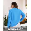imageTACVASEN Womens Sherpa Lined Sweatshirts Casual Crewneck Cute Fleece Pullover Long Sleeve Thermal ShirtsIce Blue