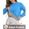 imageTACVASEN Womens Sherpa Lined Sweatshirts Casual Crewneck Cute Fleece Pullover Long Sleeve Thermal ShirtsIce Blue