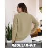 imageTACVASEN Womens Sherpa Lined Sweatshirts Casual Crewneck Cute Fleece Pullover Long Sleeve Thermal ShirtsKhaki