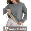 imageTACVASEN Womens Sherpa Lined Sweatshirts Casual Crewneck Cute Fleece Pullover Long Sleeve Thermal ShirtsLight Grey