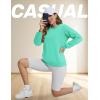 imageTACVASEN Womens Sherpa Lined Sweatshirts Casual Crewneck Cute Fleece Pullover Long Sleeve Thermal ShirtsMint Green