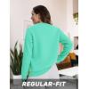 imageTACVASEN Womens Sherpa Lined Sweatshirts Casual Crewneck Cute Fleece Pullover Long Sleeve Thermal ShirtsMint Green