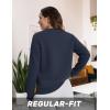imageTACVASEN Womens Sherpa Lined Sweatshirts Casual Crewneck Cute Fleece Pullover Long Sleeve Thermal ShirtsNavy Blue