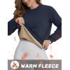 imageTACVASEN Womens Sherpa Lined Sweatshirts Casual Crewneck Cute Fleece Pullover Long Sleeve Thermal ShirtsNavy Blue