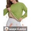 imageTACVASEN Womens Sherpa Lined Sweatshirts Casual Crewneck Cute Fleece Pullover Long Sleeve Thermal ShirtsOlive Green