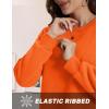 imageTACVASEN Womens Sherpa Lined Sweatshirts Casual Crewneck Cute Fleece Pullover Long Sleeve Thermal ShirtsOrange