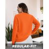 imageTACVASEN Womens Sherpa Lined Sweatshirts Casual Crewneck Cute Fleece Pullover Long Sleeve Thermal ShirtsOrange