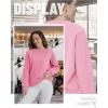 imageTACVASEN Womens Sherpa Lined Sweatshirts Casual Crewneck Cute Fleece Pullover Long Sleeve Thermal ShirtsPink Grey