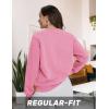 imageTACVASEN Womens Sherpa Lined Sweatshirts Casual Crewneck Cute Fleece Pullover Long Sleeve Thermal ShirtsPink Grey