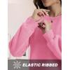 imageTACVASEN Womens Sherpa Lined Sweatshirts Casual Crewneck Cute Fleece Pullover Long Sleeve Thermal ShirtsPink Grey