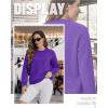 imageTACVASEN Womens Sherpa Lined Sweatshirts Casual Crewneck Cute Fleece Pullover Long Sleeve Thermal ShirtsPurple
