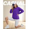 imageTACVASEN Womens Sherpa Lined Sweatshirts Casual Crewneck Cute Fleece Pullover Long Sleeve Thermal ShirtsPurple