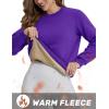 imageTACVASEN Womens Sherpa Lined Sweatshirts Casual Crewneck Cute Fleece Pullover Long Sleeve Thermal ShirtsPurple