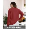 imageTACVASEN Womens Sherpa Lined Sweatshirts Casual Crewneck Cute Fleece Pullover Long Sleeve Thermal ShirtsRed Orange