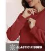 imageTACVASEN Womens Sherpa Lined Sweatshirts Casual Crewneck Cute Fleece Pullover Long Sleeve Thermal ShirtsRed Orange