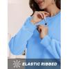 imageTACVASEN Womens Sherpa Lined Sweatshirts Casual Crewneck Cute Fleece Pullover Long Sleeve Thermal ShirtsSky Blue