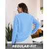 imageTACVASEN Womens Sherpa Lined Sweatshirts Casual Crewneck Cute Fleece Pullover Long Sleeve Thermal ShirtsSky Blue