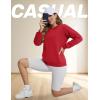 imageTACVASEN Womens Sherpa Lined Sweatshirts Casual Crewneck Cute Fleece Pullover Long Sleeve Thermal ShirtsTomato Red