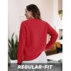 imageTACVASEN Womens Sherpa Lined Sweatshirts Casual Crewneck Cute Fleece Pullover Long Sleeve Thermal ShirtsTomato Red