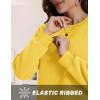 imageTACVASEN Womens Sherpa Lined Sweatshirts Casual Crewneck Cute Fleece Pullover Long Sleeve Thermal ShirtsYellow