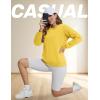 imageTACVASEN Womens Sherpa Lined Sweatshirts Casual Crewneck Cute Fleece Pullover Long Sleeve Thermal ShirtsYellow
