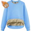 imageTACVASEN Womens Sherpa Lined Sweatshirts Casual Crewneck Cute Fleece Pullover Long Sleeve Thermal ShirtsSky Blue