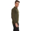 imageTACVASEN Mens Tactical Shirt Long Sleeve Combat Shirt 14 Zip with Pockets Military Army Paintball Airsoft BreathableArmy Green