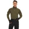 imageTACVASEN Mens Tactical Shirt Long Sleeve Combat Shirt 14 Zip with Pockets Military Army Paintball Airsoft BreathableArmy Green