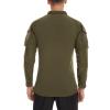 imageTACVASEN Mens Tactical Shirt Long Sleeve Combat Shirt 14 Zip with Pockets Military Army Paintball Airsoft BreathableArmy Green