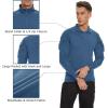 imageTACVASEN Mens Tactical Shirt Long Sleeve Combat Shirt 14 Zip with Pockets Military Army Paintball Airsoft BreathableBlue Grey