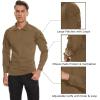 imageTACVASEN Mens Tactical Shirt Long Sleeve Combat Shirt 14 Zip with Pockets Military Army Paintball Airsoft BreathableBrown