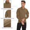 imageTACVASEN Mens Tactical Shirt Long Sleeve Combat Shirt 14 Zip with Pockets Military Army Paintball Airsoft BreathableBrown