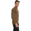 imageTACVASEN Mens Tactical Shirt Long Sleeve Combat Shirt 14 Zip with Pockets Military Army Paintball Airsoft BreathableBrown