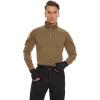 imageTACVASEN Mens Tactical Shirt Long Sleeve Combat Shirt 14 Zip with Pockets Military Army Paintball Airsoft BreathableBrown