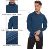 imageTACVASEN Mens Tactical Shirt Long Sleeve Combat Shirt 14 Zip with Pockets Military Army Paintball Airsoft BreathableDenim Blue