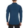 imageTACVASEN Mens Tactical Shirt Long Sleeve Combat Shirt 14 Zip with Pockets Military Army Paintball Airsoft BreathableDenim Blue