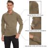 imageTACVASEN Mens Tactical Shirt Long Sleeve Combat Shirt 14 Zip with Pockets Military Army Paintball Airsoft BreathableKhaki